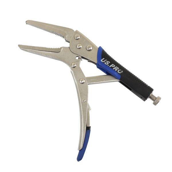 US Pro 9 Inch Long Nose Locking Pliers Soft Grip Handles 1847
