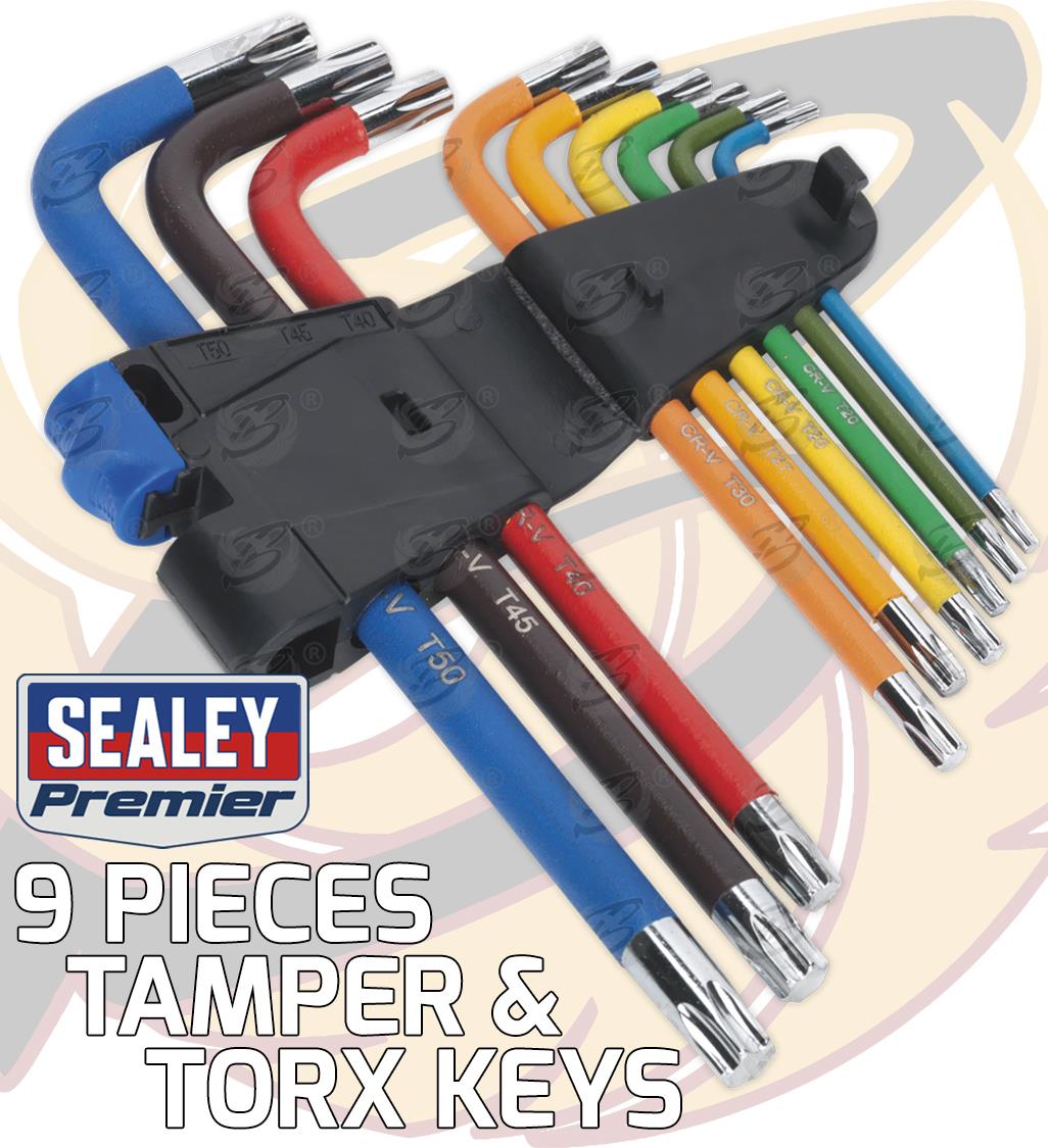 SEALEY 9PCS TORX & TAMPERPROOF TOX KEYS T10 - T50