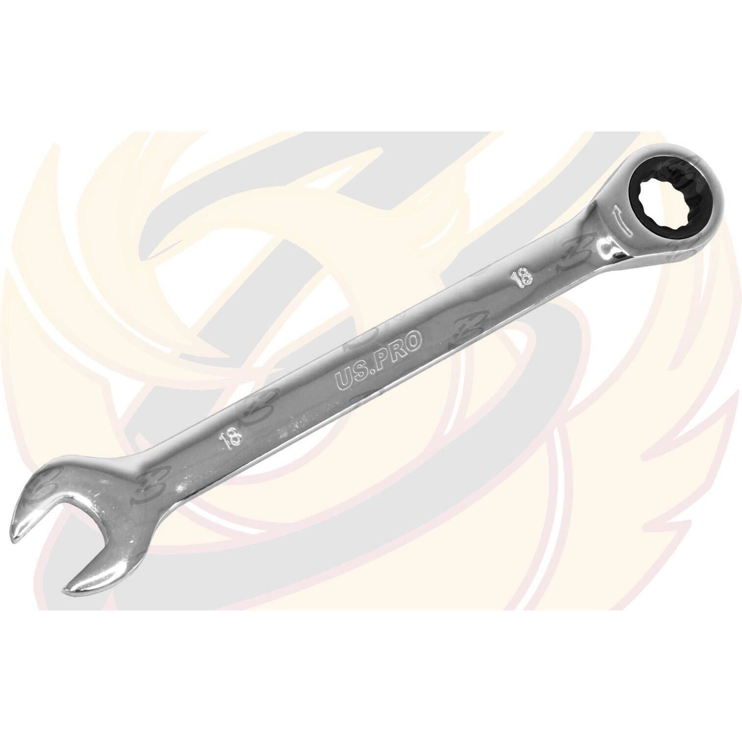 US Pro 18mm 72 Tooth Ratchet Spanner 3579
