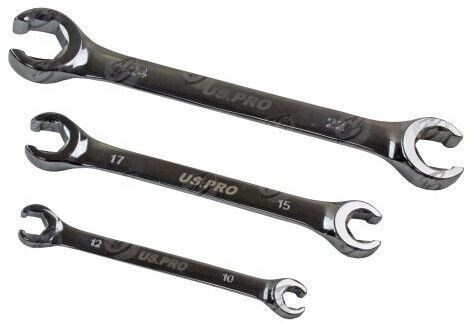 US PRO 6PCS 6 POINT FLARE NUT SPANNER SET 8MM - 24MM