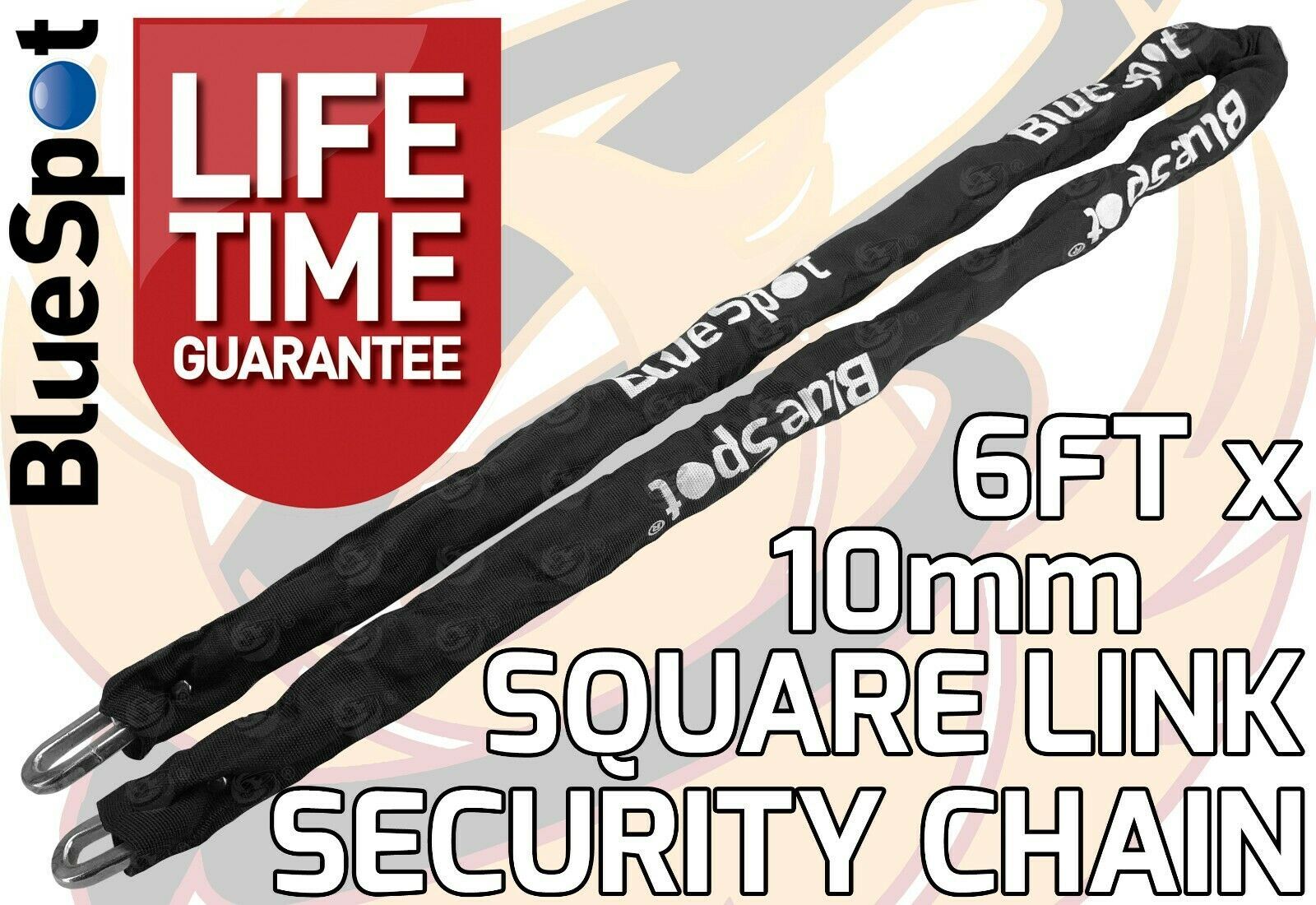 BLUESPOT 6FT LONG 10MM LINKS SECURITY CHAIN