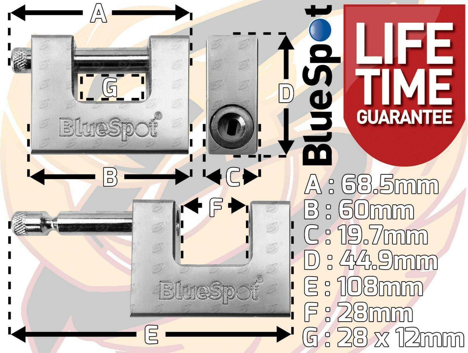 BlueSpot 60mm Shutter "C" Type / Container Padlock ( 77035 )