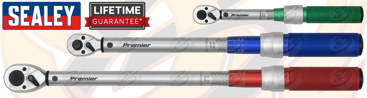 SEALEY 3PCS 1/4" & 3/8" & 1/2" DRIVE CALIBRATED TORQUE WRENCH SET