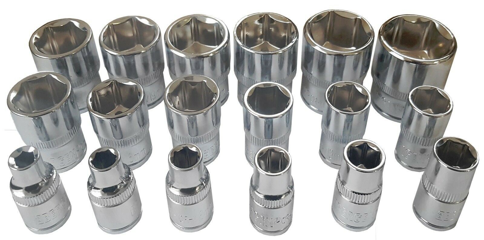 US PRO 61PCS 3/8" DRIVE 6 POINT SOCKET & BIT SET 6MM - 24MM