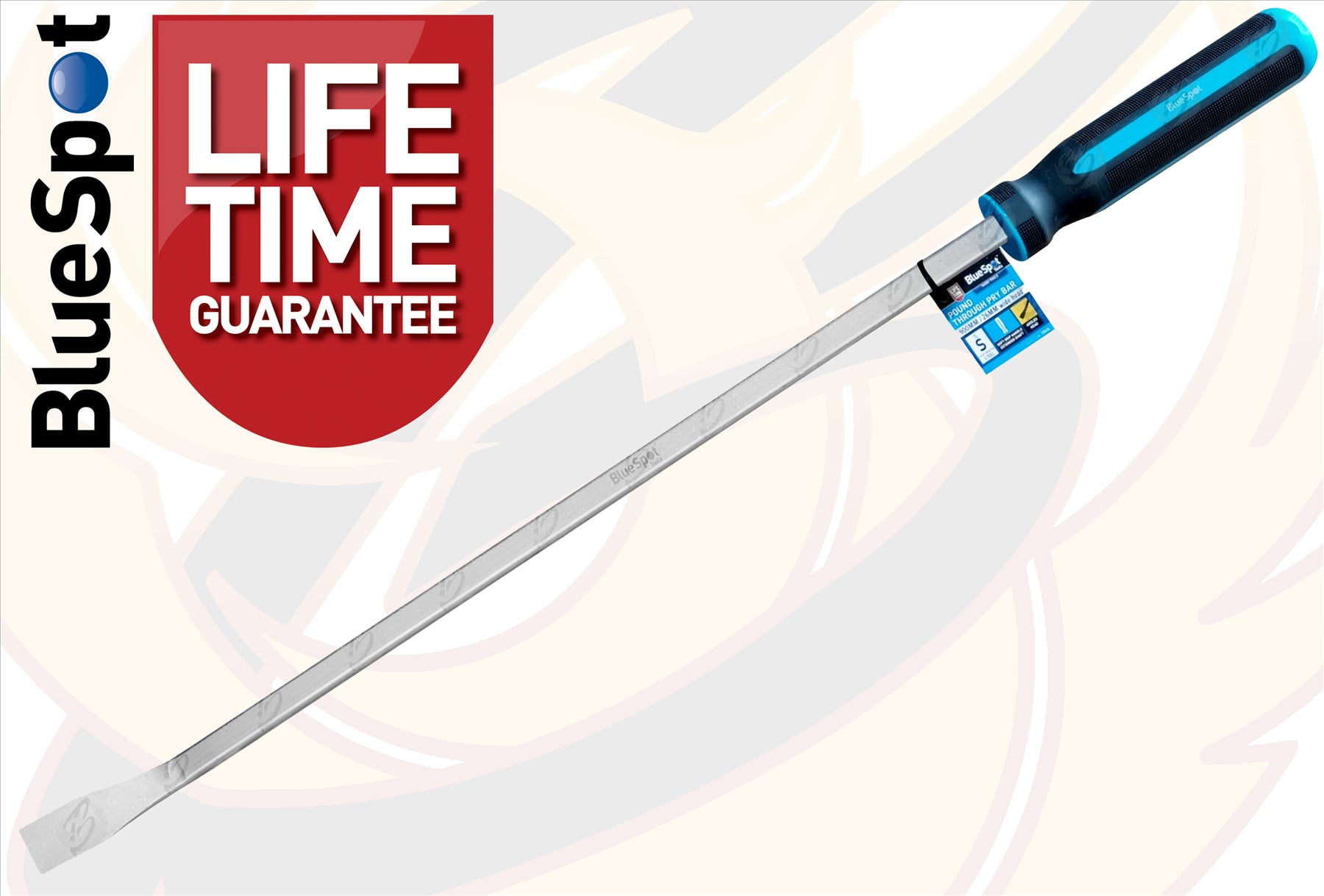 BLUESPOT 36" EXTRA LONG STRAIGHT & ANGLED GO - THROUGH PRY BAR