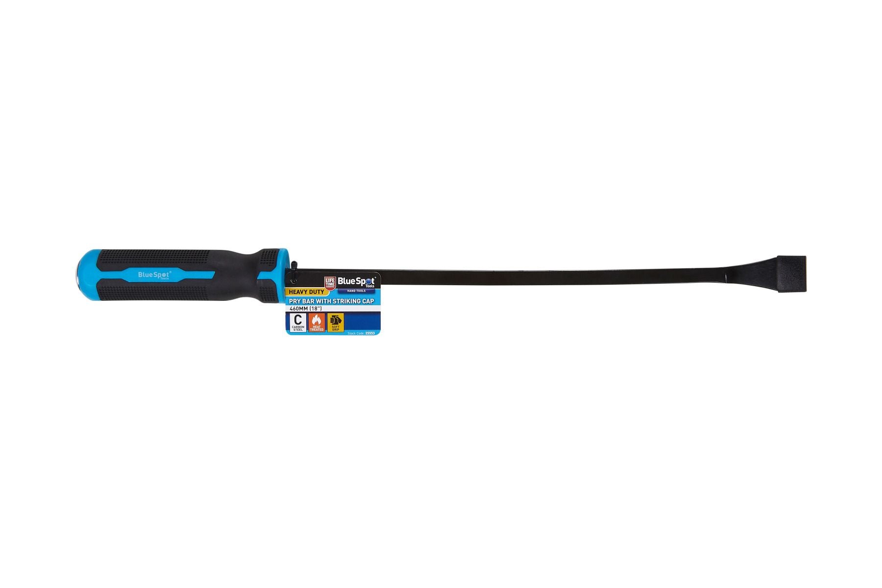 BlueSpot 460mm (18") Offset Go Through Pry Bar With A Manufacturers LifeTime Guarantee 25553