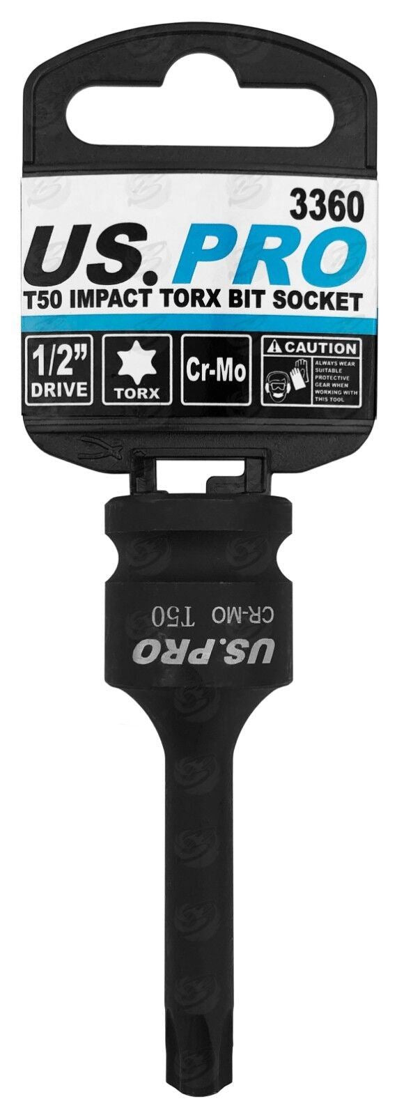 US Pro T50 1/2" Drive 78mm Long Impact Torx Bit Socket ( Single ) 3360