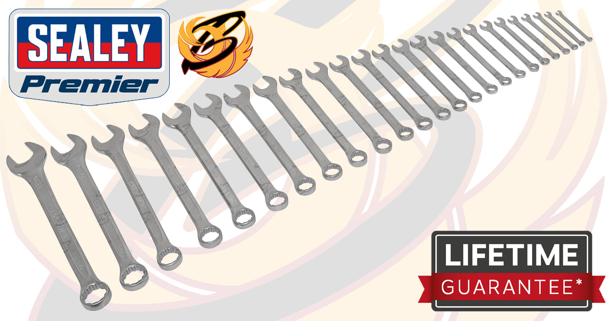 SEALEY 25PCS COMBINATION SPANNER SET ( OEPN & RING END ) ( 6MM - 32MM )