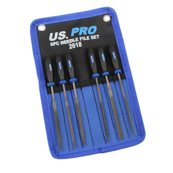 US Pro 6 Piece Needle File Set 140mm 2618