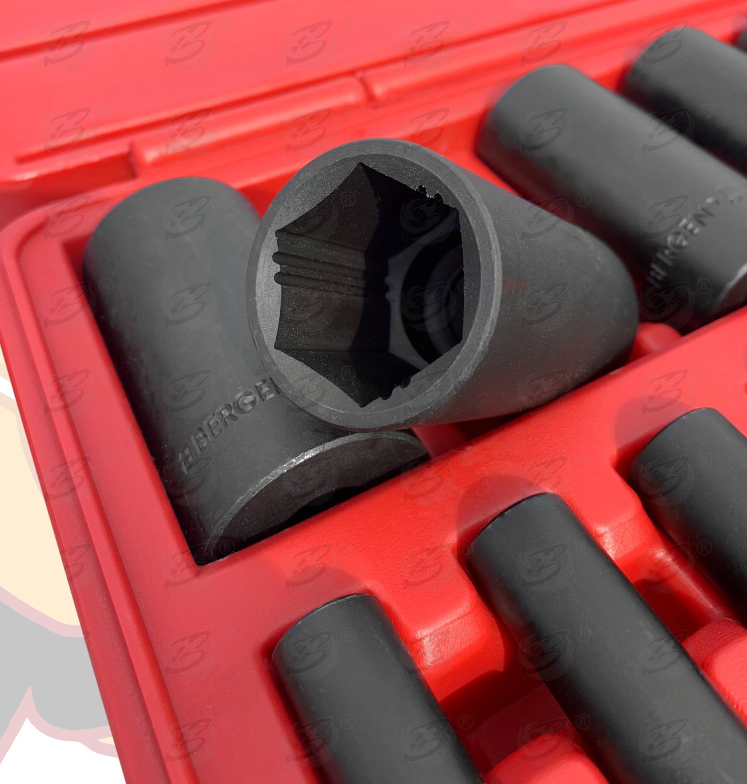 BERGEN 16PCS 1/2" DRIVE 6 POINT XI - ION IMPACT SOCKET SET ( 10mm - 32mm )