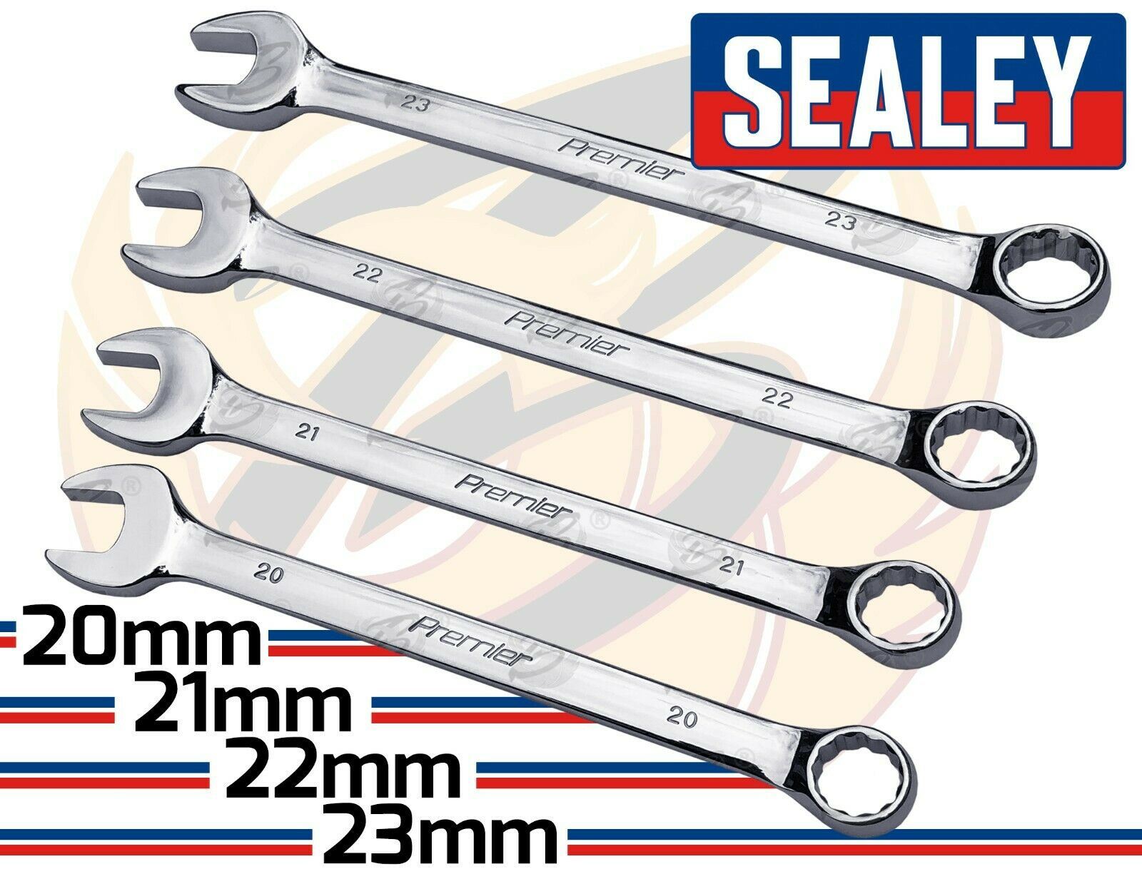 SEALEY 12PCS JUMBO COMBINATION SPANNER SET 20MM - 32MM