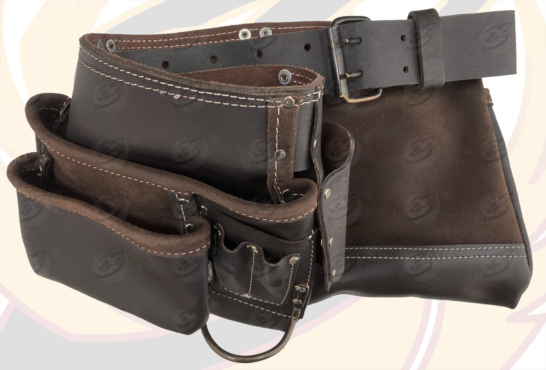 TOOLZONE DOUBLE LEATHER WORK BELT