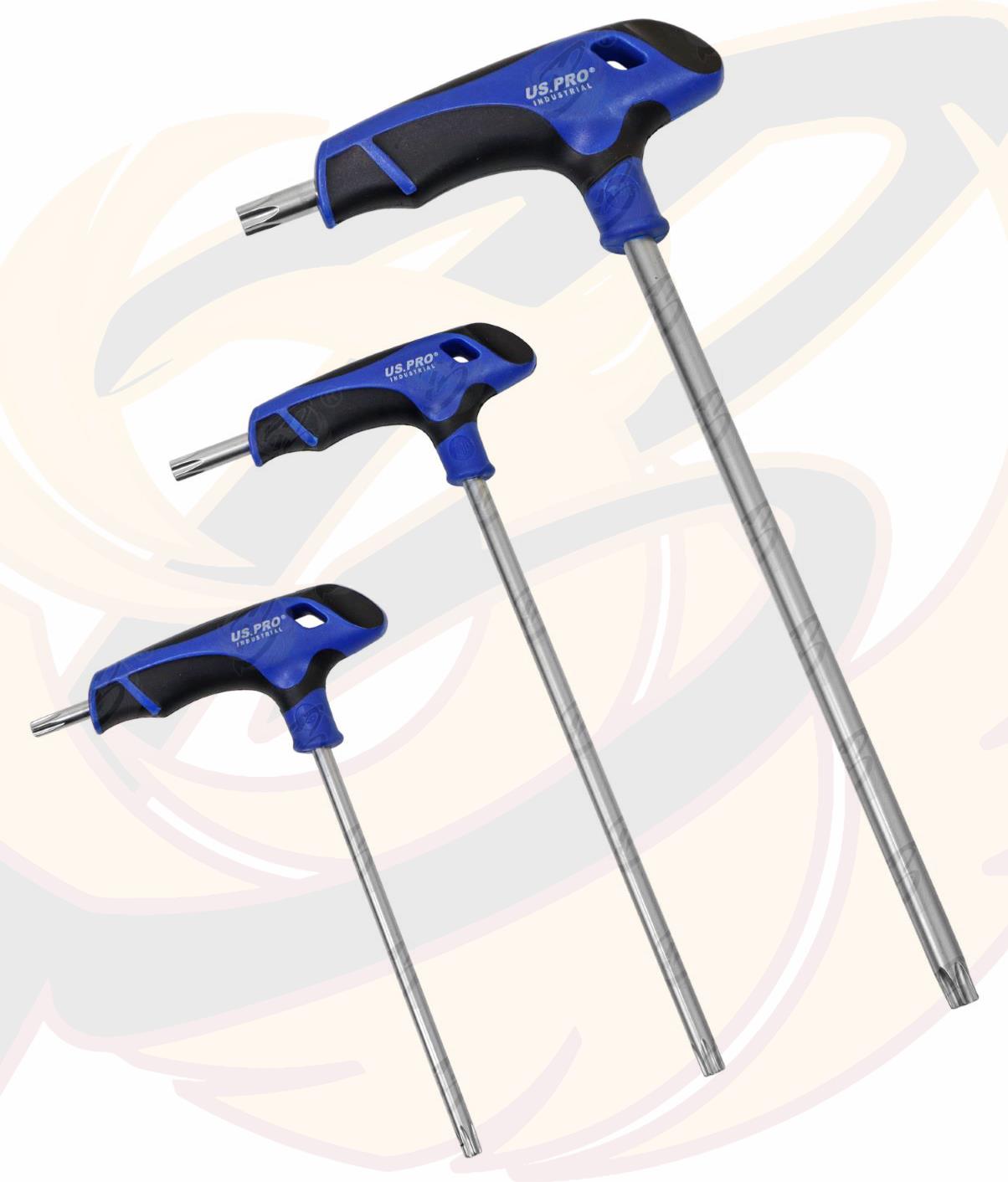 US PRO INDUSTRIAL 9PCS T HANDLE TORX KEYS T10 - T50