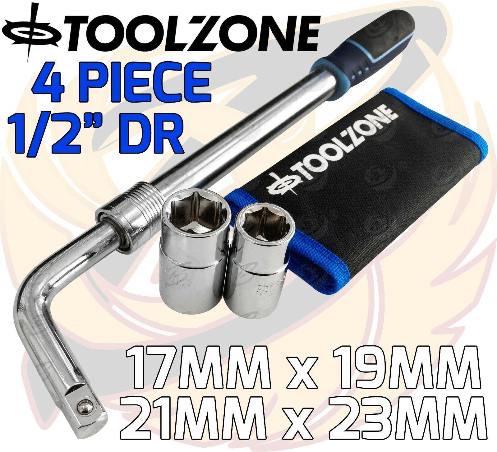 Toolzone 1/2" Drive Extendable Tyre Wrench 17mm - 23mm ( AU348 )