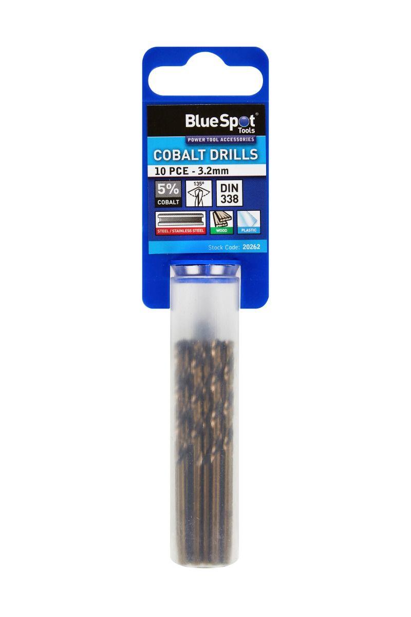 BlueSpot 10 Piece 3.2mm Cobalt Drill Bit Set ( 20262 )