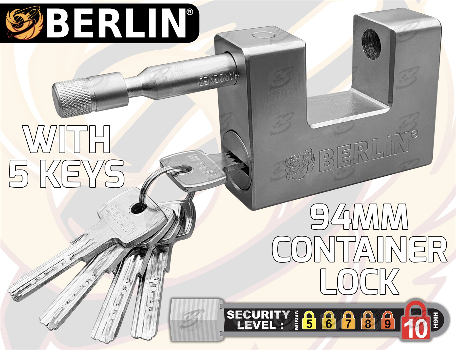 BERLIN 95MM SHUTTER "C" TYPE / CONTAINER PADLOCK