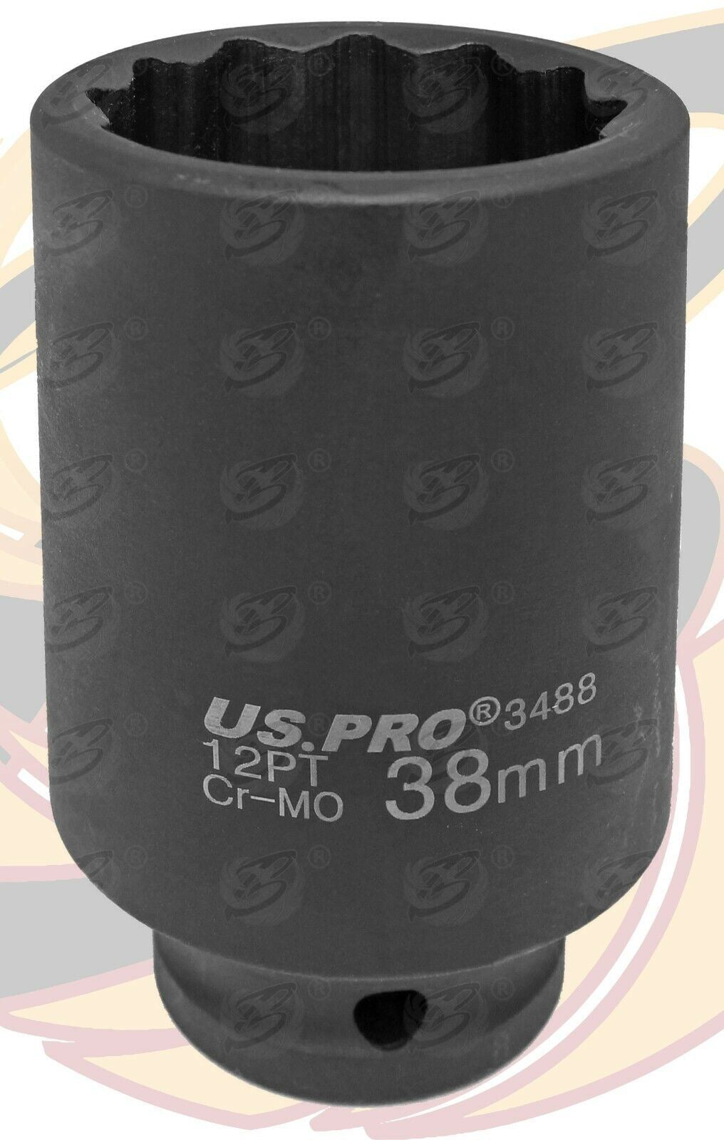 US Pro 38mm 1/2" Drive 12 Point Deep Impact Socket ( Single ) 3488