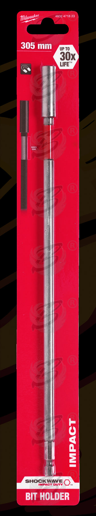 MILWAUKEE 305MM MAGNETIC BIT HOLDER ( SHOCKWAVE IMPACT DUTY )