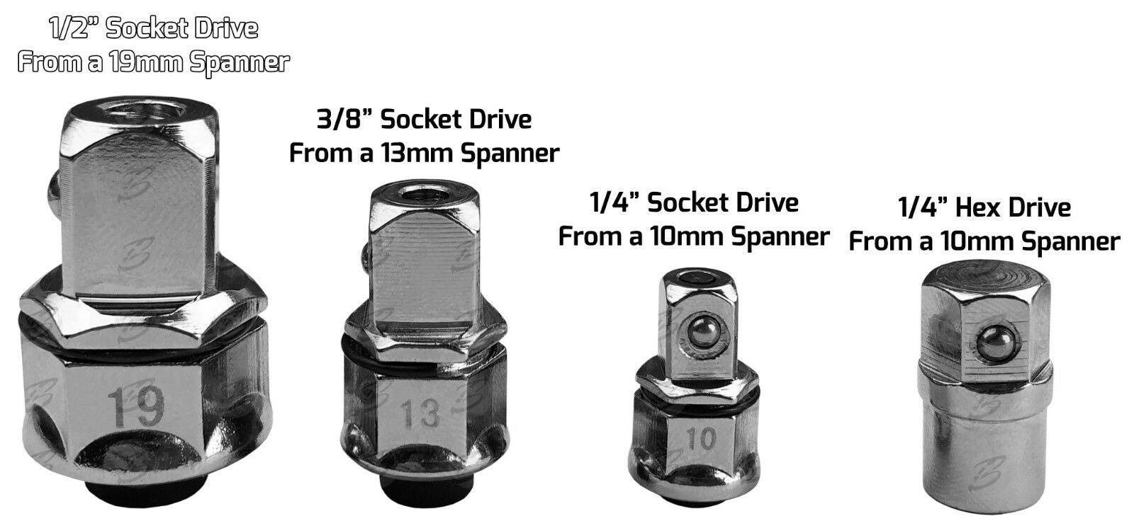US PRO 10PCS DOUBLE RING EXTRA LONG RATHCET AVIATION SPANNERS 8MM - 19MM