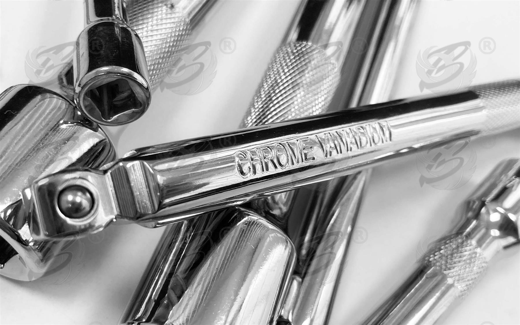 TOOLZONE 9PCS 1/4" & 3/8" & 1/2" DRIVE WOBBLE EXTENSION BARS 50MM - 250MM