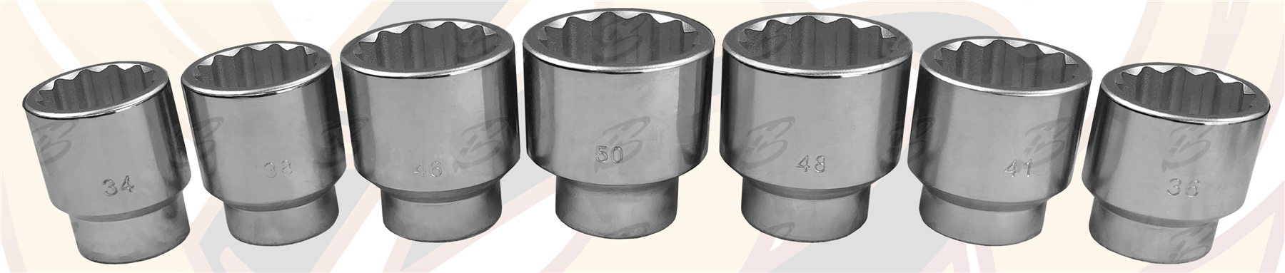 Toolzone 21 Piece 3/4" Drive 12 Point Socket Set 19mm - 50mm ( SS116 ( 12PT ) )