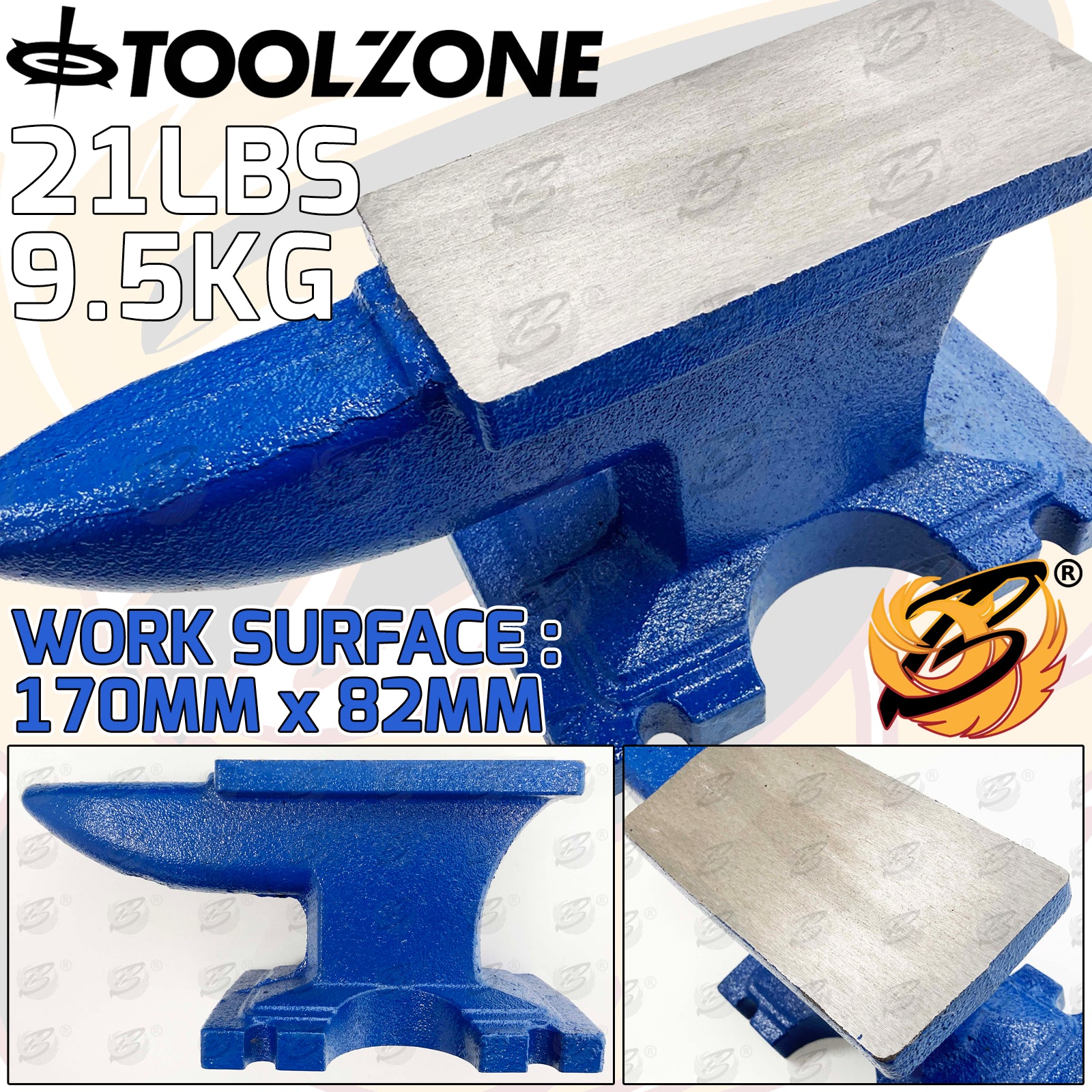 TOOLZONE 21LB QUALITY CAST ANVIL
