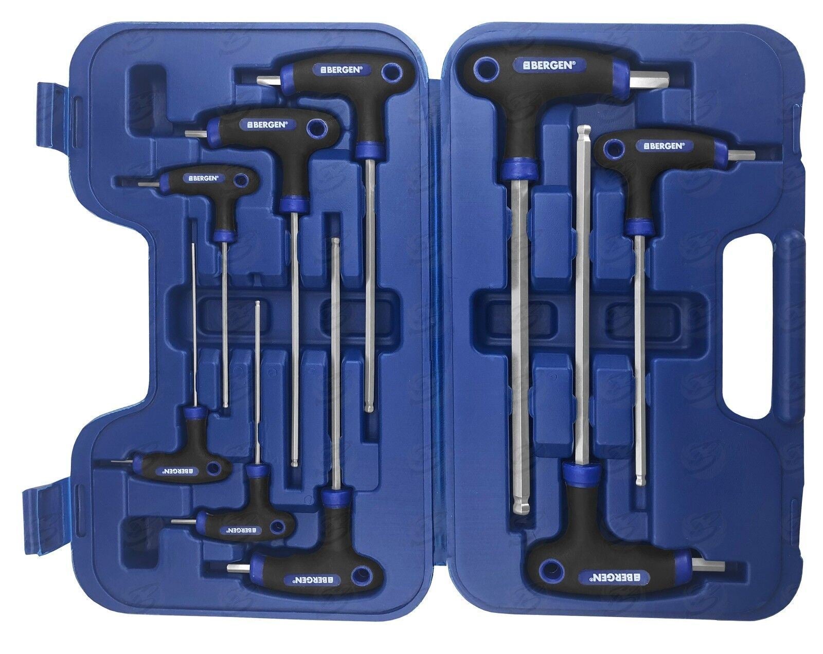 US Pro 9 Piece T Handle Ball Ended Hex Keys H2 - H10 1612