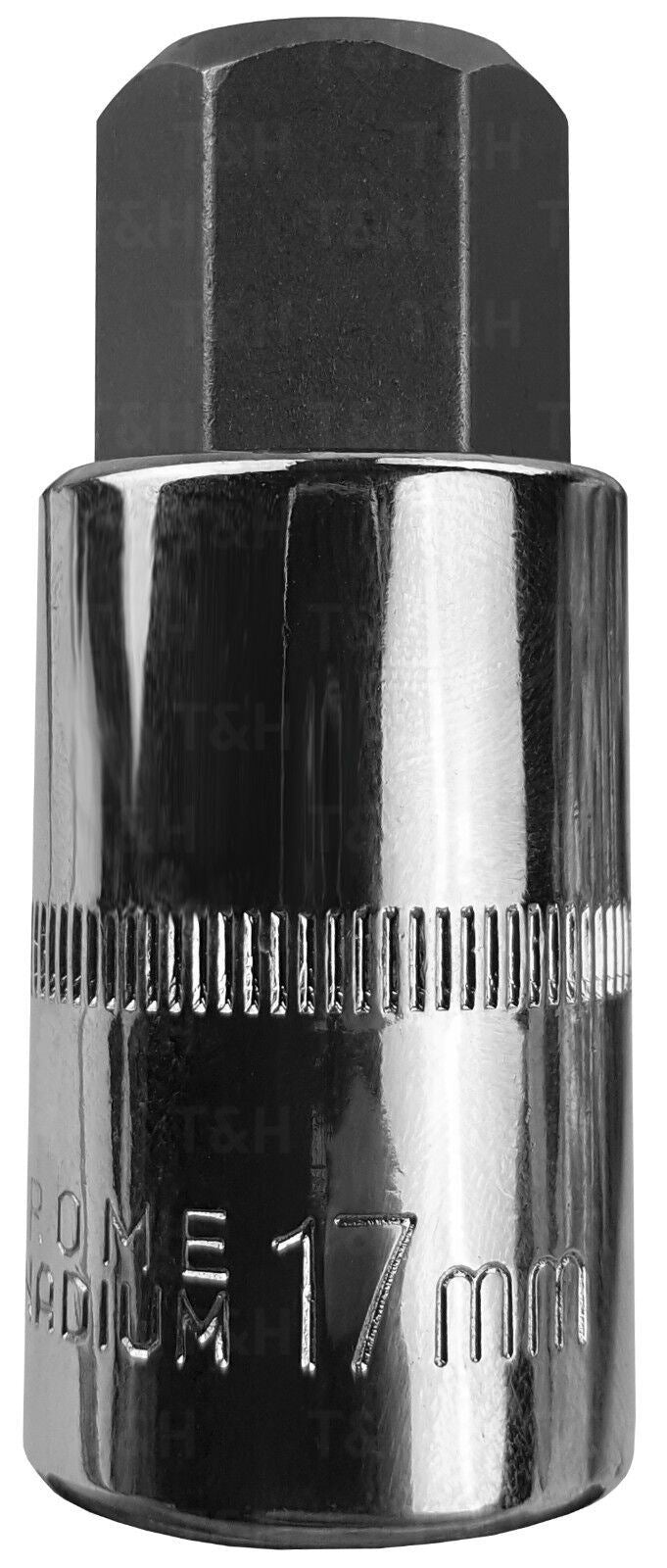 US Pro H17 1/2" Drive 55mm Long Hex Bit Socket ( Single ) 3396