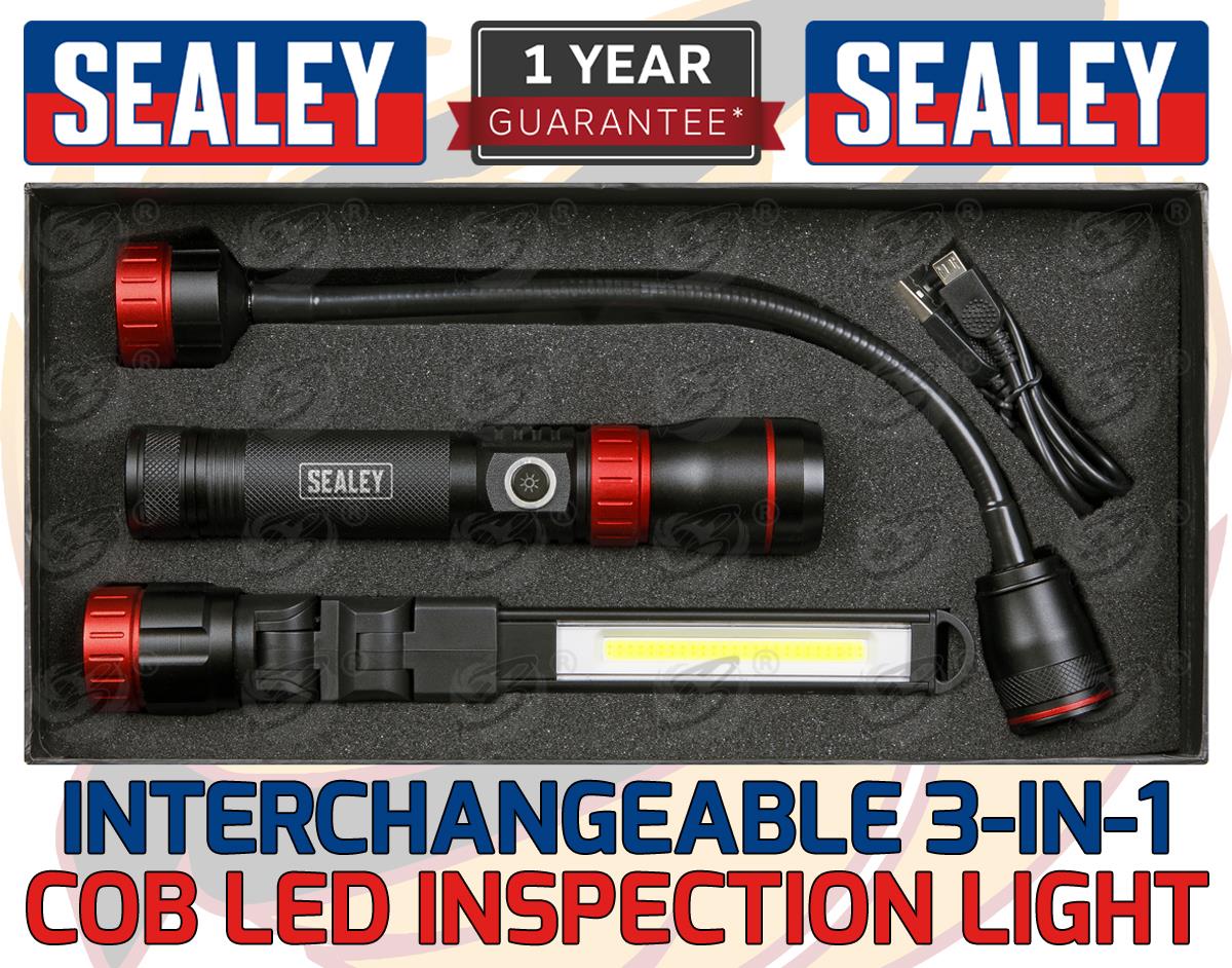 Sealey Rechargeable Cob Led Interchangeable Work Light ( LED0131R )