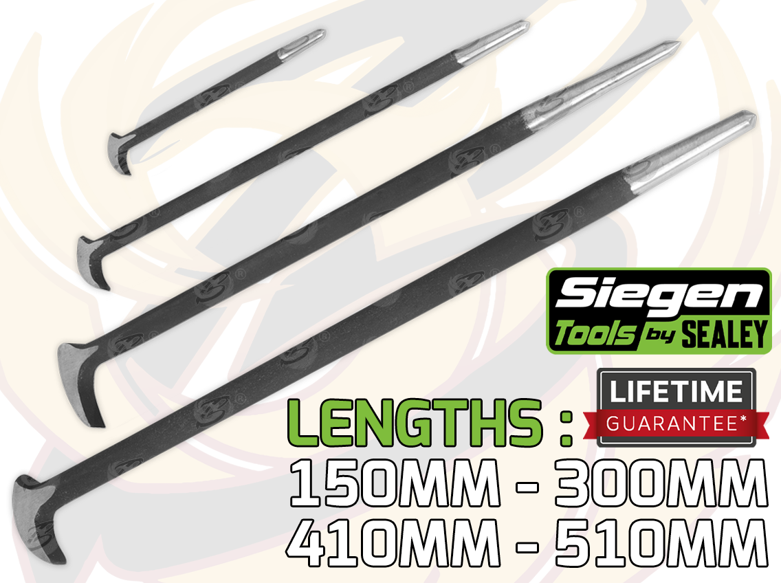 Siegen 4 Piece Heel & Toe Pry Bars ( Podger Bars ) S0640