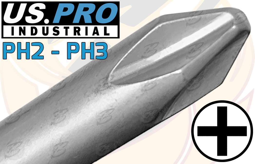 US Pro Industrial 6 Piece Magnetic Go Thru Screwdrivers ( Slotted - PHillips ) 4613