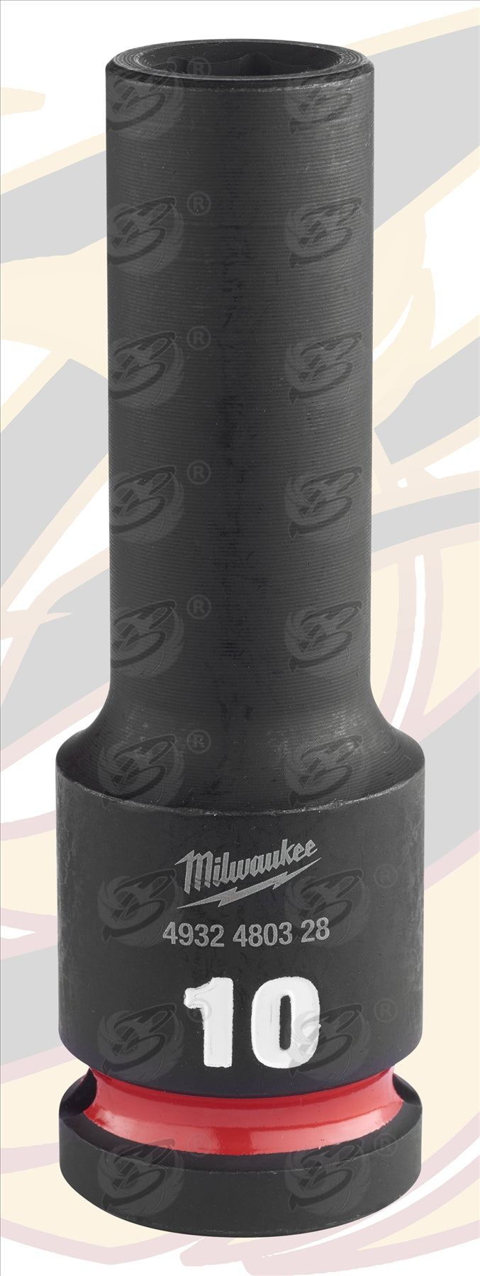 MILWAUKEE 10MM 1/2" DRIVE 6 POINT DEEP IMPACT SOCKET ( SINGLE )