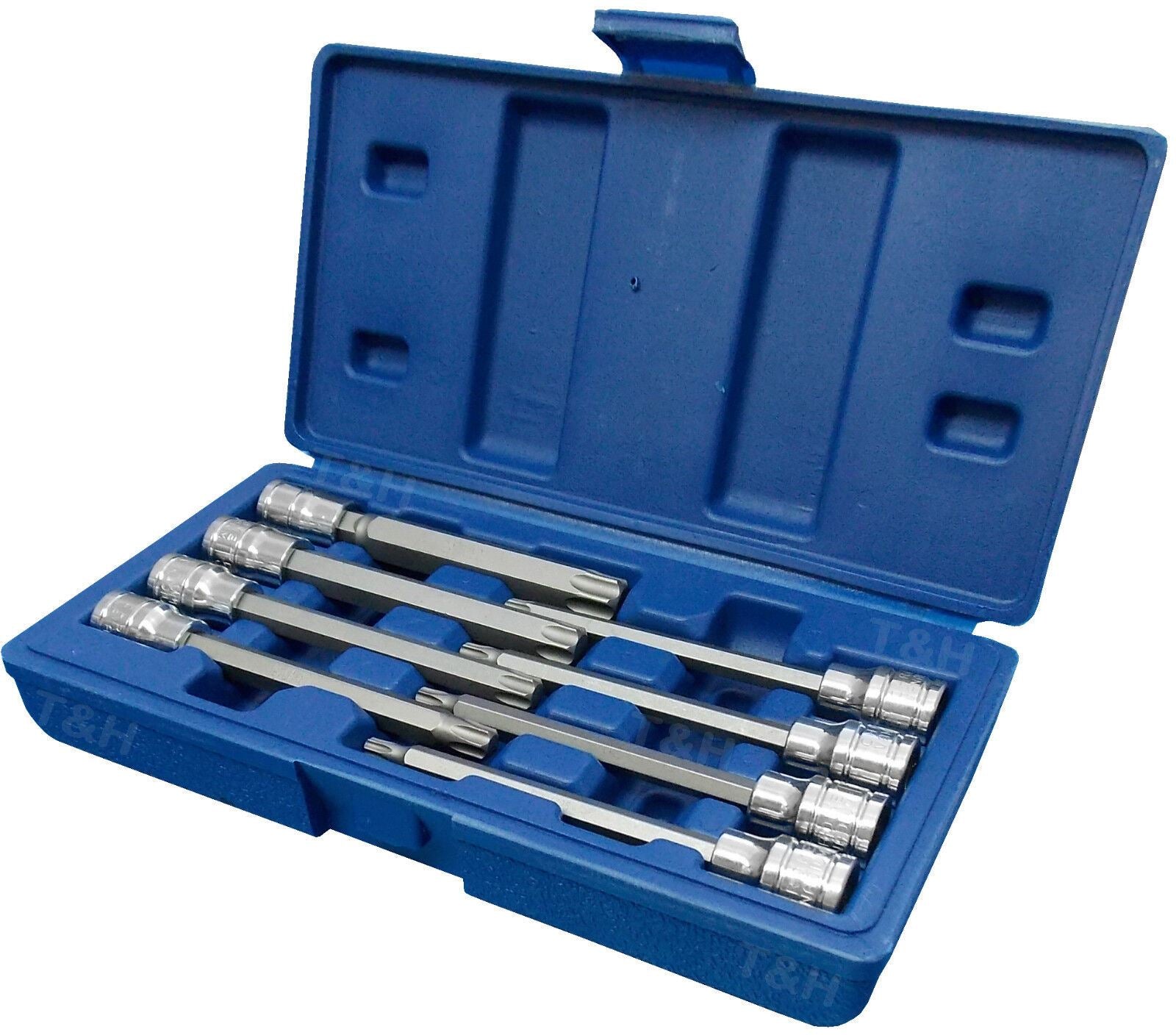 US Pro Extra Long Star Torx Bit Socket Set 3/8"Drive 8 Piece T25 T27 T30 T40 T50 T55 T60 ( 3303 ) 3303