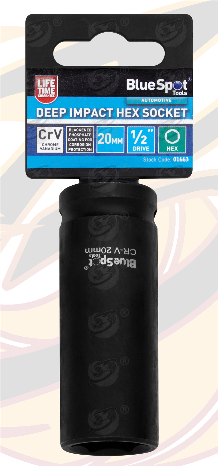 BlueSpot 20mm 1/2" Drive 6 Point Deep Impact Socket ( Single ) ( 01663 )