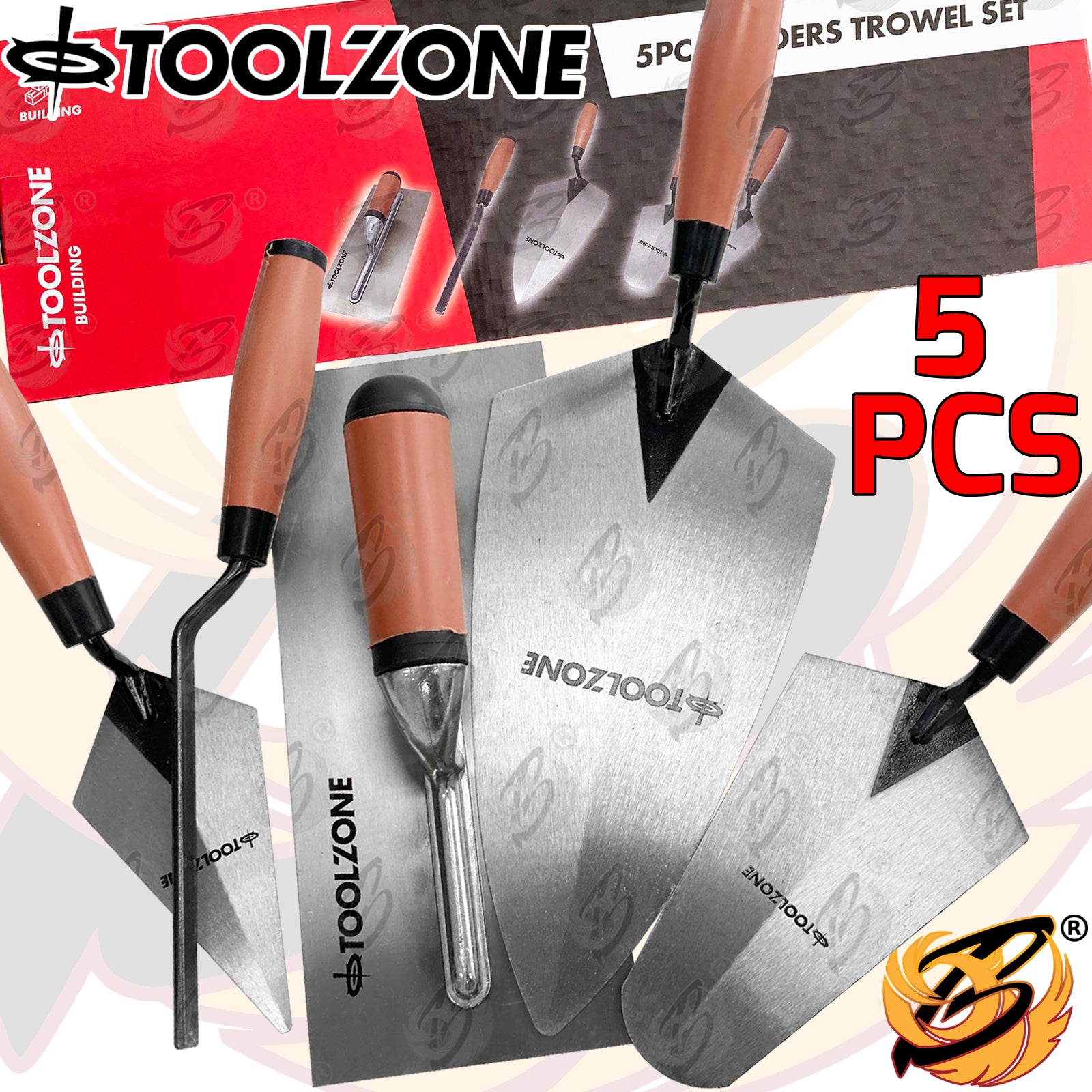 TOOLZONE 5PC BUILDERS TROWEL SET