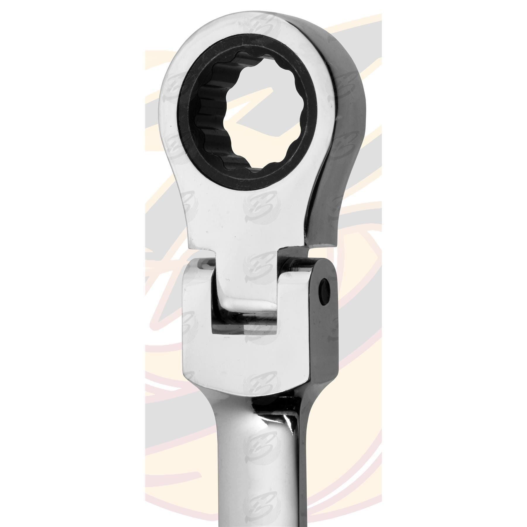 US PRO 12PCS COMBINATION FLEXIBLE RATCHET SPANNER SET 8MM - 19MM