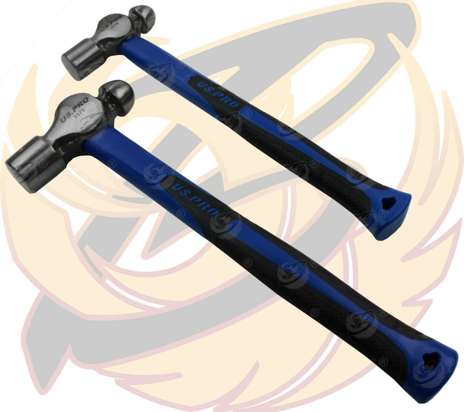US PRO 2PCS BALL PEIN HAMMERS 16OZ - 32OZ