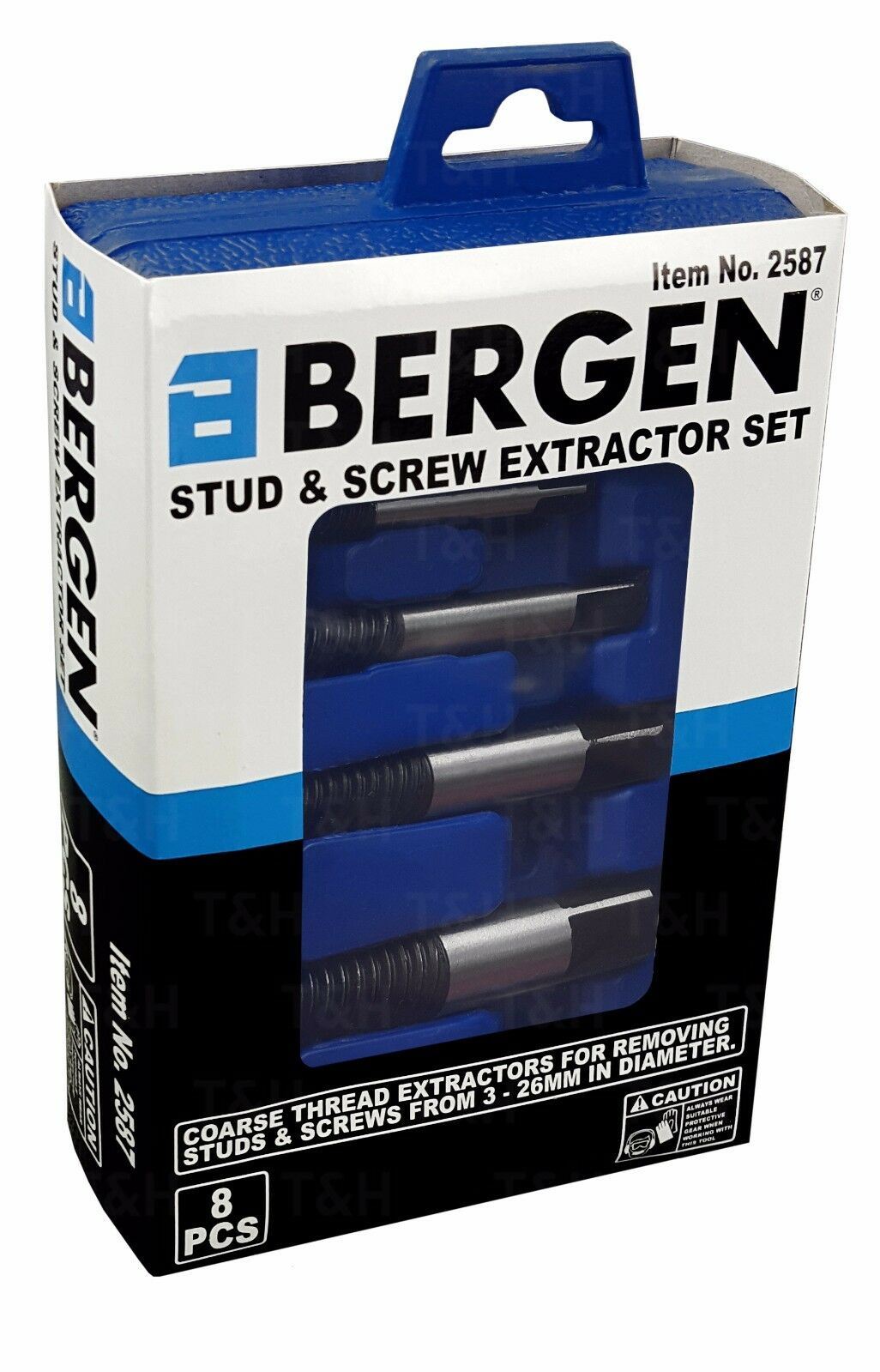 US PRO 8PCS STUD & SCREW EXTRACTOR 3MM - 26MM