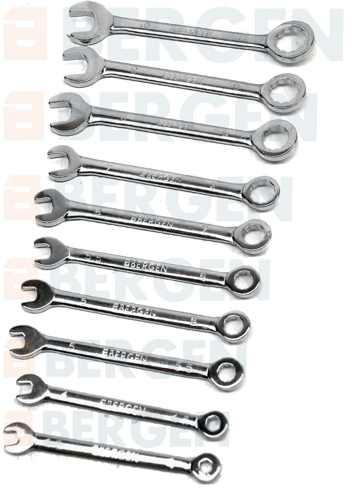 US PRO 10PCS MINI COMBINATION SPANNER SET 4MM - 11MM