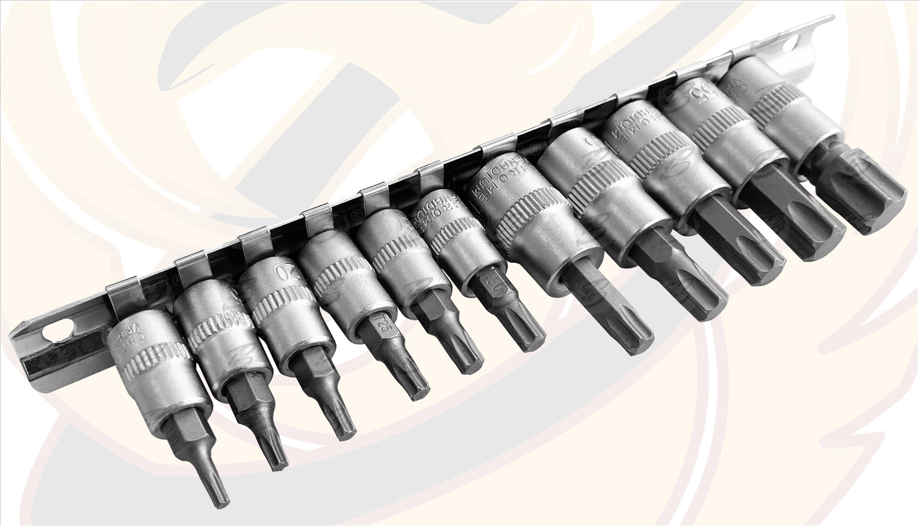 TOOLZONE 11PCS 1/4" & 3/8" DRIVE TORX BIT SOCKETS T10 - T60