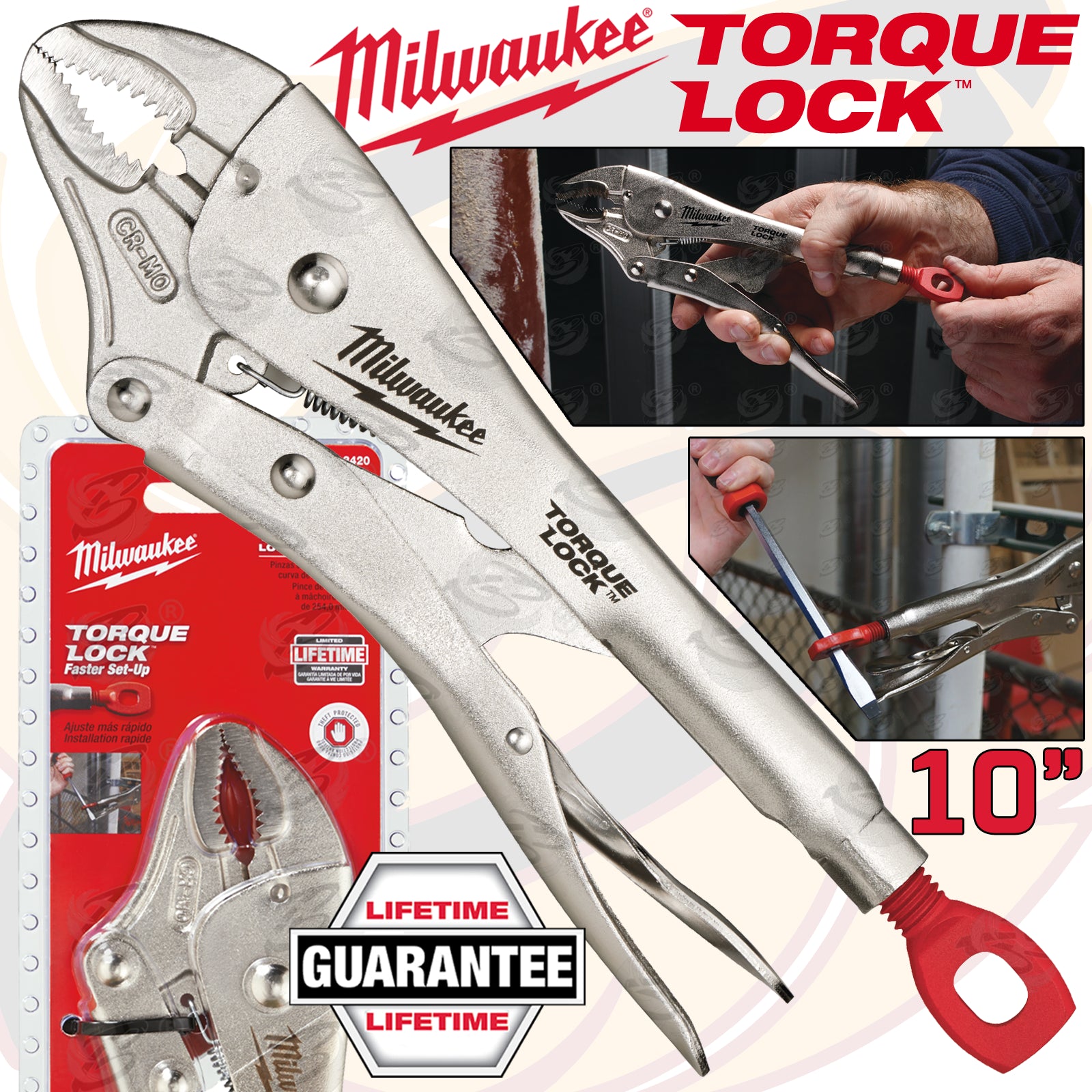 MILWAUKEE 10" CURVED JAW TORQUE LOCK LOCKING PLIERS
