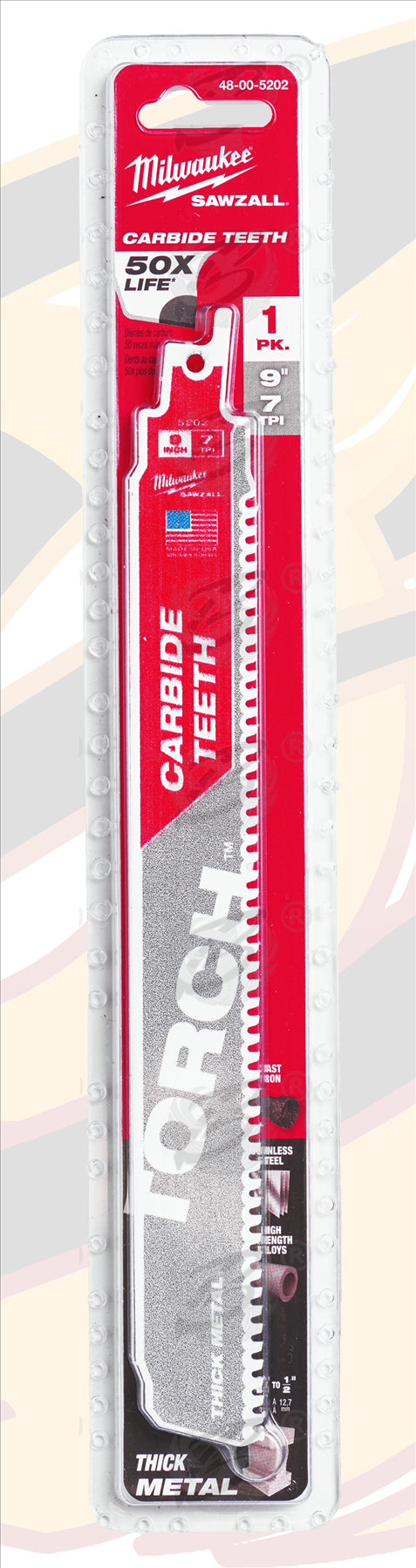 MILWAUKEE SAWZALL RECIPROCATING SAWBLADE 230mm x 8TPI TCT METAL SAW BLADES ( THE TORCH )