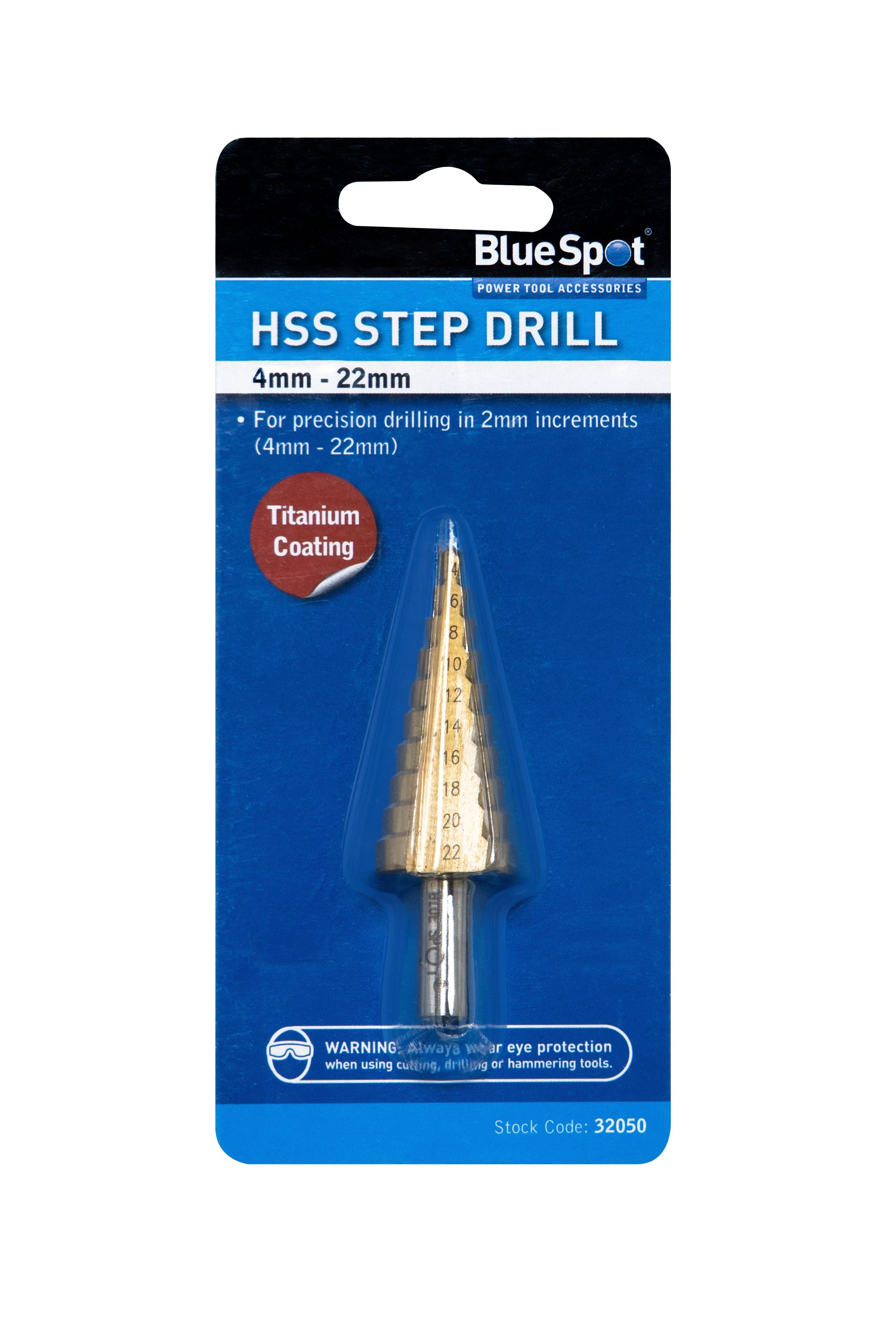 BlueSpot HSS Step Drill 4mm - 22mm ( 32050 )