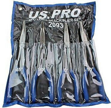 US PRO 4PCS 11" EXTRA LONG NOSE PLIERS SET