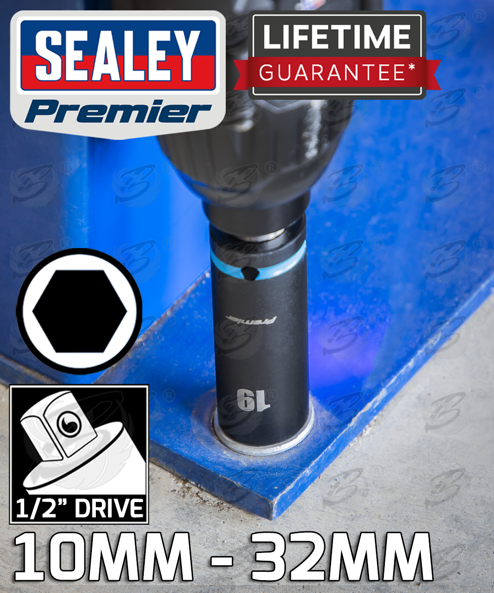 Sealey 34 Piece 1/2" Drive 6 Point Deep & Shallow Impact Sockets 10mm - 32mm ( AK5635M )