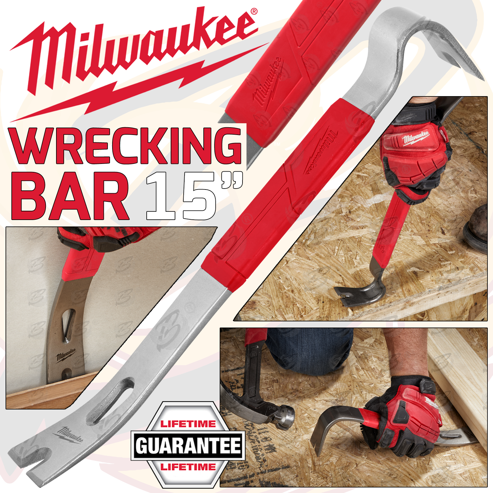 Milwaukee 15" Wrecking Bar ( Pry Bar ) ( 4932478254 )