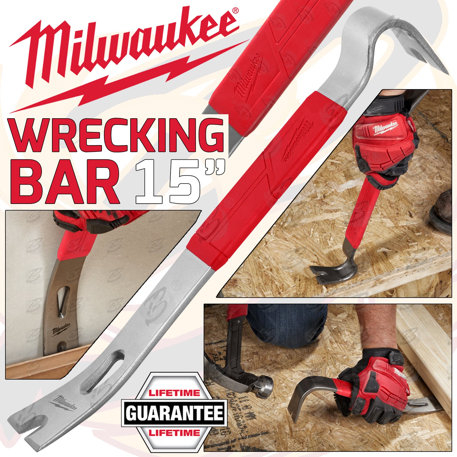 MILWAUKEE 15" WRECKING BAR ( PRY BAR )
