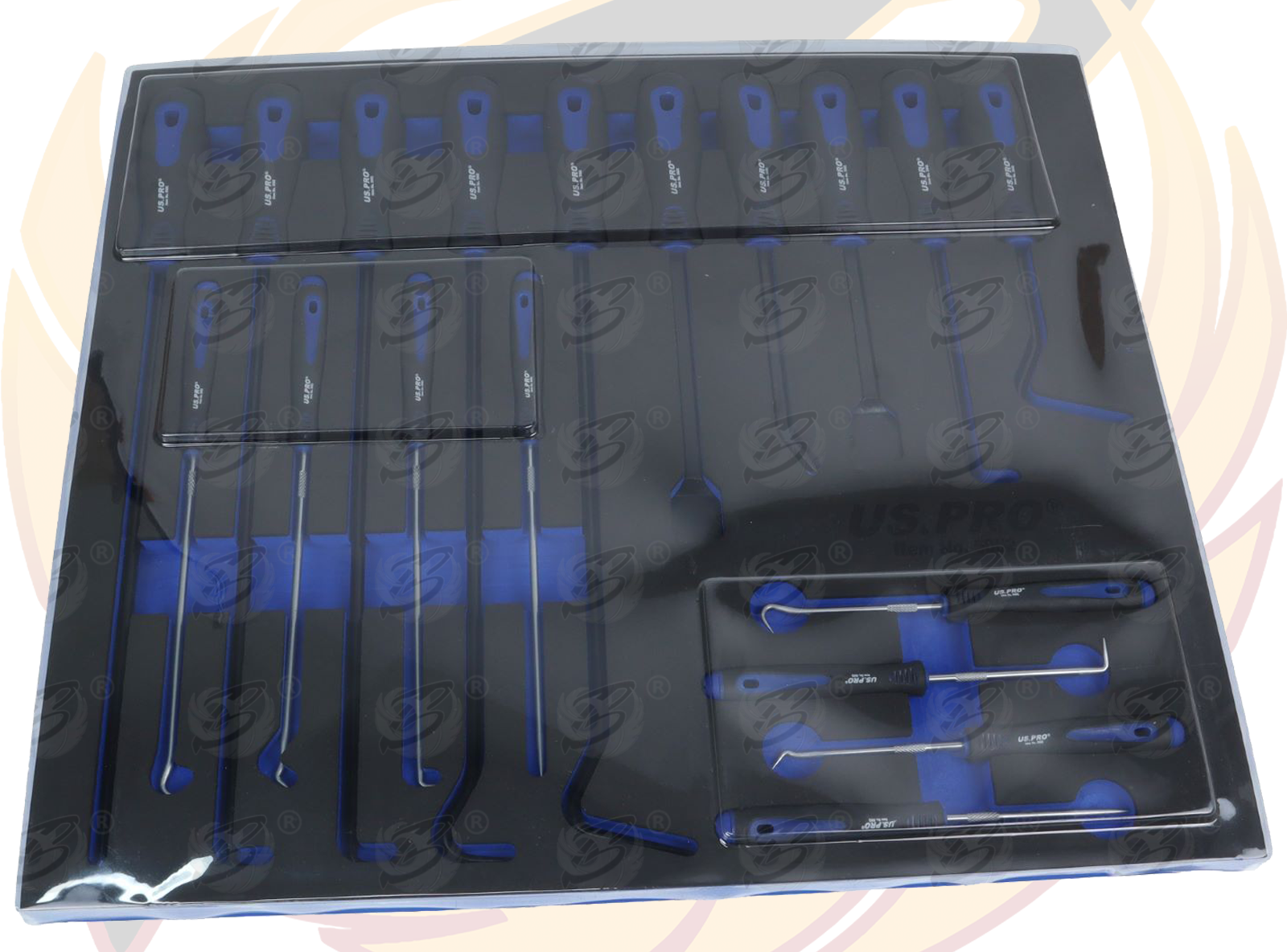 US Pro 18 Piece Pick & Hook Set In Eva Tray ( 5062 )