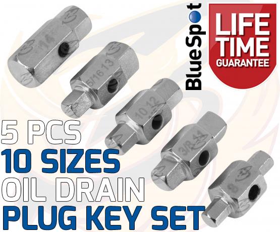 BLUESPOT 5PCS DRAIN PLUG KEY SET
