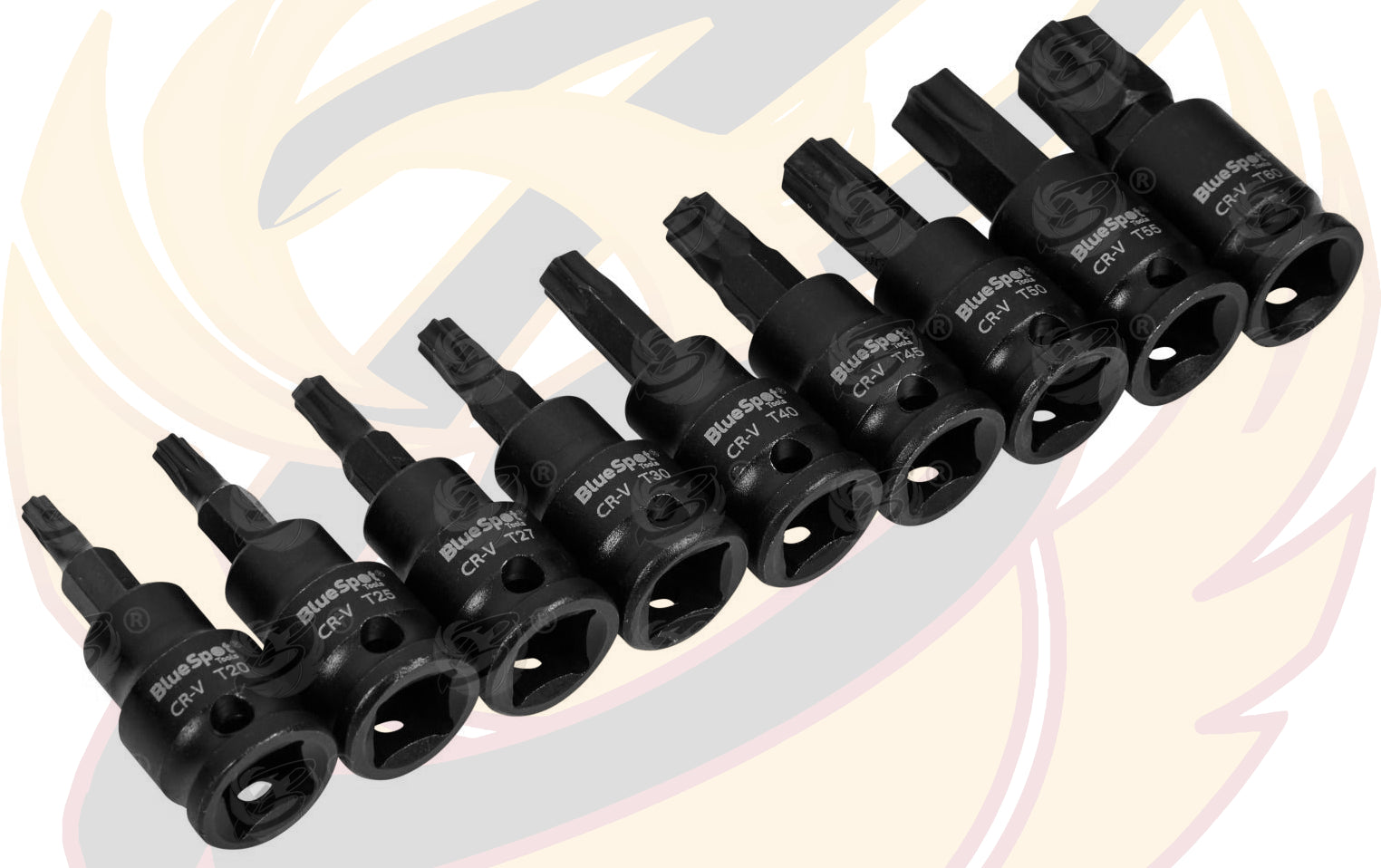 BLUESPOT 9PCS 3/8" DRIVE IMPACT TORX BIT SOCKETS T20 - T60
